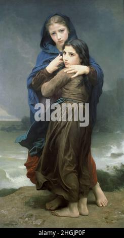 Bouguereau William-Adolphe - Collection privée - l'orage - 1874 - huile sur toile 158 x 88 cm - bo06 Banque D'Images