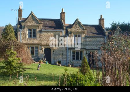 Wootton-Under-Edge est une petite ville des cotswolds du sud.Mlle Ann Bearpackers Almshouses Banque D'Images