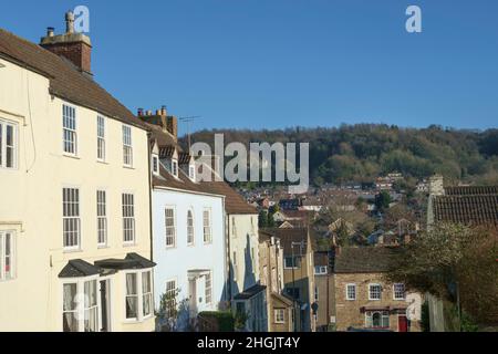 Wootton-Under-Edge est une ville smaal dans le sud des cotswolds, Gloucestershire Angleterre cottages Royaume-Uni Banque D'Images