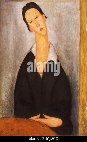 Portrait d'une femme polonaise - 1919 - huile sur toile 100,3 x 64,8 cm - Modigliani Amedeo Banque D'Images