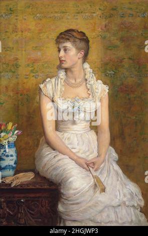 Millais John Everett - Collection privée - Portrait de Lady Campbell, née Nina Lehmann - 1884 - huile sur toile 129,5 x 86 cm - Banque D'Images