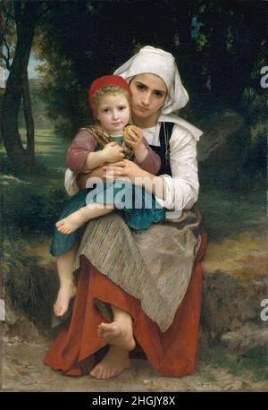 Frère breton et sœur - huile sur toile 129,2 x 89,2 cm - bo05Bouguereau William-Adolphe Banque D'Images