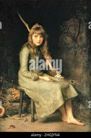 Millais John Everett - Collection privée - Cendrillon - 1881 - huile sur toile pas d'info - Banque D'Images