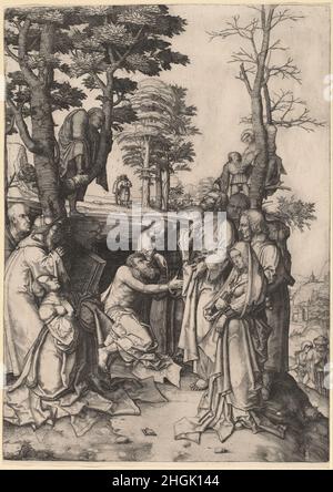 Lucas van Leyden - l'élévation de Lazarus Banque D'Images