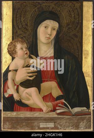 Madonna col bambino - tempera su tavola 82 x 58 cm - mwxBellini Giovanni Banque D'Images