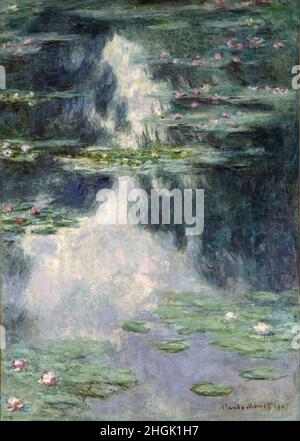 Étang aux nénuphars - 1907 - huile sur toile 101,5 x 72 cm - Monet Claude Banque D'Images