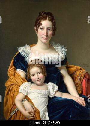 Portrait de la Comtesse Vilain XIIII et de sa fille - 1816 - huile sur toile 95 x 76 cm - David Jacques-Louis Banque D'Images