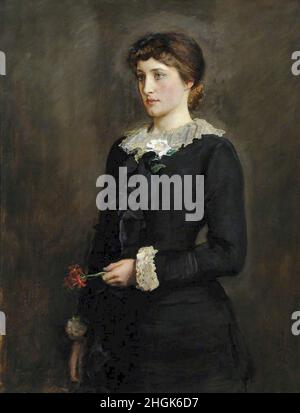 Millais John Everett - Collection privée - Un Lily Jersey, portrait de Lillie Langtry - 1878 - huile sur toile pas d'info - Banque D'Images