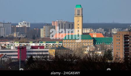 Berlin, Allemagne.20th janvier 2022.Vue sur l'hôtel de ville de Spandau.Credit: Hannibal Hanschke/dpa/Alay Live News Banque D'Images