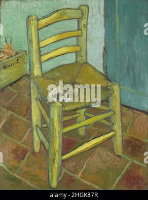 Chaise Van Gogh - 1888 - huile sur toile 91,8 x 73 cm - vg05Van Gogh Vincent Banque D'Images