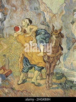 Le bon Samaritain - d'après Delacroix - 1890 - huile sur toile 73 x 59,5 cm - Van Gogh Vincent Banque D'Images