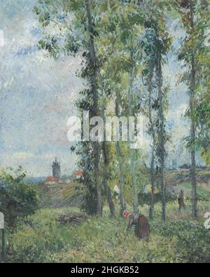 Pissarro Camille - Collection privée - Paysage à Pontoise - 1879 - huile sur toile 40,7 x 33 cm Banque D'Images