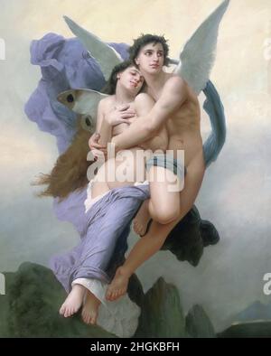 Bouguereau William-Adolphe - Collection privée - l'enlèvement de psyché- date inconnue - huile sur toile 121,9 x 91,4 cm - bo04 Banque D'Images