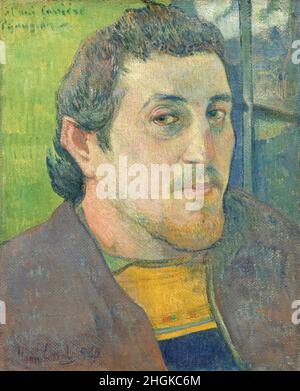 Autoportrait dédié à carrière - 1888 89 - huile sur toile 46,5 x 38,6 cm - Gauguin Paul Banque D'Images