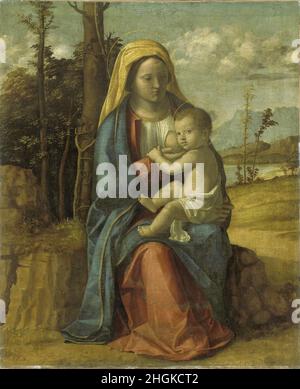 Madonna col bambino - huile sur bois 83 × 68 cm - mwxDa Conegliano Cima Banque D'Images