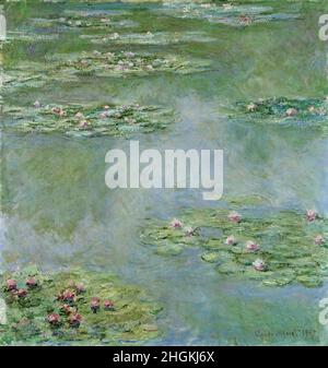 Lilas d'eau - 1907 - huile sur toile 93,3 x 89,2 cm - Monet Claude Banque D'Images