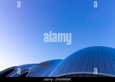 Forme organique de Glasshouse anciennement le Sage Gateshead, un centre de musique et salle de concert conçu par Fosters & Partners Gateshead River Tyne newcastle Banque D'Images