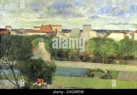 Les Jardins du marché de Vaugirard - 1879 - huile sur toile 66 x 100,3 cm - Gauguin Paul Banque D'Images