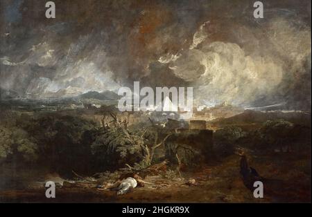 La Cinquième peste d'Égypte - 1800 - huile sur toile 121,9 x 182,8 cm - Turner Joseph Malbord William Banque D'Images