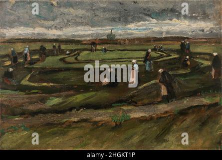 Van Gogh Vincent - Collection privée - femmes filets dans les dunes - 1882 - huile sur carta sur toile - 42 x 62,5 cm Banque D'Images