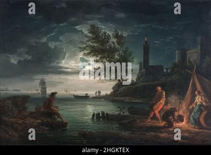 Claude-Joseph Vernet - les quatre heures du jour- nuit Banque D'Images