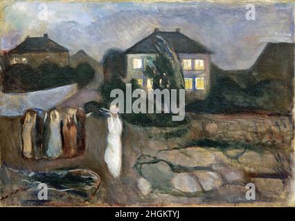 La tempête - 1893 - huile sur toile 91,8 x 130,8 cm - Munch Edvard Banque D'Images