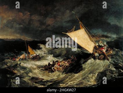 Le naufrage - 1805 - huile sur toile 170,5 x 241,6 cm - Turner Joseph Mallord William Banque D'Images