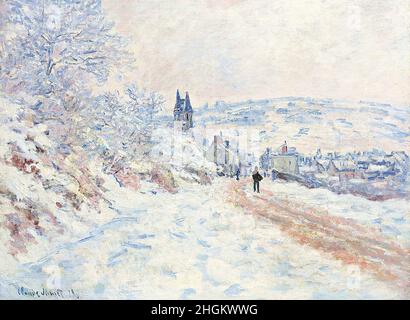 Monet Claude - Collection privée - la route de Vétheuil, effige - 1879 - huile sur toile 61,1 x 81,1 cm Banque D'Images