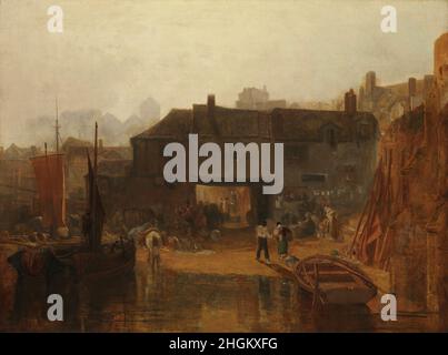 Saltash avec le traversier, Cornwall - 1811 - huile sur toile 89,9 x 120,7 cm - Turner Joseph Malbord William Banque D'Images