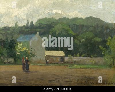 Pissarro Camille - Collection privée - Paysage à la Varenne-Saint-Hilaire - 1863 - huile sur bois 19,1 x 24,8 cm - p Banque D'Images