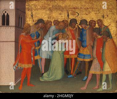 Saint Reparata en préparation pour l'exécution- date inconnue - fondo oro e tempera su tavola 24,4 x 34,6 cm - Daddi Bernardo Banque D'Images