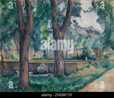 La piscine à Jas de Bouffan - 1885 86C.- huile sur toile 64,8 x 81 cm - ce09Cézanne Paul Banque D'Images