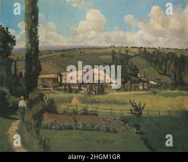 Pissarro Camille - Collection privée - Paysage aux Pâtis, Pontoise - 1868 - huile sur toile 81 x 100 cm - p Banque D'Images