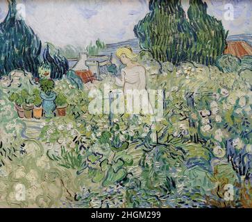 Mademoiselle Gachet dans son jardin à Auvers-onr-Oise - 1890 - huile sur toile 46 x 55,5 cm - Van Gogh Vincent Banque D'Images