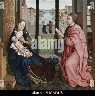 St Luke dessin de la Vierge - sans date - huile sur toile 102,5 x 108,5 cm - Van der Weyden Rogier Banque D'Images