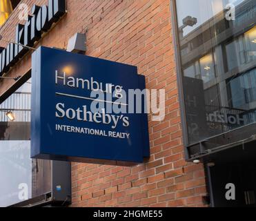 Sothebys dans la ville de Hambourg - VILLE DE HAMBOURG, ALLEMAGNE - 21 DÉCEMBRE 2021 Banque D'Images