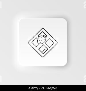 Icône vectorielle de nourriture et de boisson de style neumorphe.Icône de la ligne de chocolat, chocolat ouvert - illustration vectorielle . sur fond blanc de neuporphisme Illustration de Vecteur
