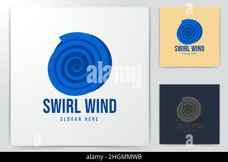 Idées de logo de tourbillon de vent. Logo inspiration. Illustration Du Vecteur De Modèle. Isolé Sur Fond Blanc Illustration de Vecteur