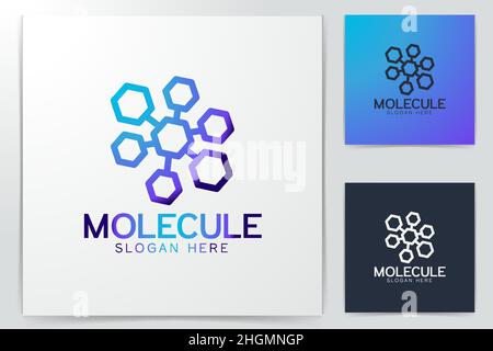 Idées de logo Molecule.Logo inspiration.Illustration du vecteur de modèle.Isolé sur fond blanc Illustration de Vecteur