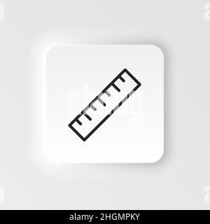 Mesure, icône de vecteur de règle.Élément de l'outil de conception pour le concept mobile et le vecteur d'applications Web.Icône de vecteur de style neumorphe mince pour la conception de site Web sur neu Illustration de Vecteur