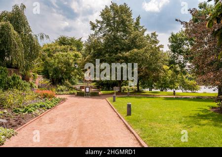 Jardin fortifié anglais au Chicago Botanic Garden, Glencoe, Illinois, États-Unis Banque D'Images