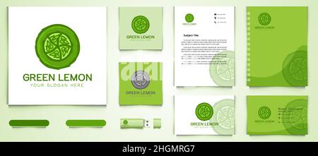 Lemon Slice, jus logo et business branding template Designs inspiration Isolated on White Background Illustration de Vecteur