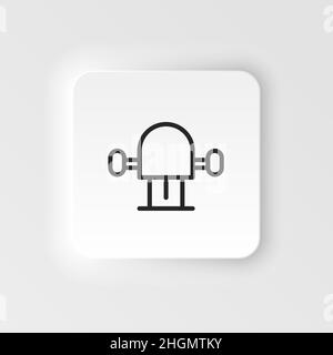 Machine, icône de vecteur de fraisage.Élément de l'outil de conception pour le concept mobile et le vecteur d'applications Web.Icône de vecteur de style neumorphe mince pour la conception de site Web sur n Illustration de Vecteur