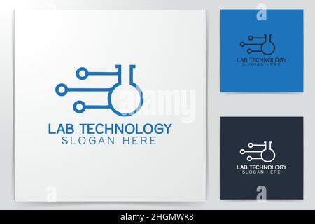 Technology Lab dessins de logos Inspiration isolé sur fond blanc Illustration de Vecteur