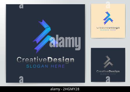 Flèche,vers le haut, vers le bas des Idées de logo. Logo inspiration. Illustration Du Vecteur De Modèle. Isolé Sur Fond Blanc Illustration de Vecteur