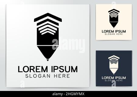 Pen dessins de logos Inspiration isolé sur fond blanc Illustration de Vecteur