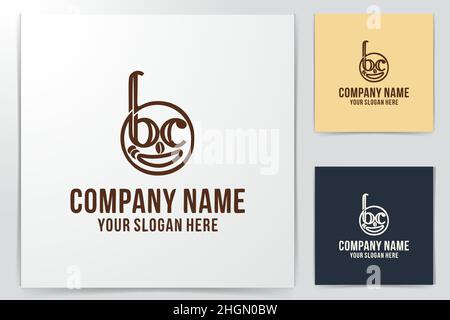 Smile café dessins de logos Inspiration isolé sur fond blanc Illustration de Vecteur