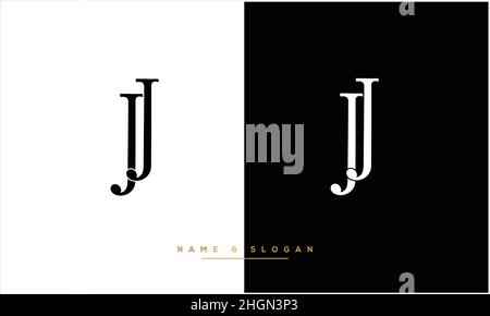 J, JJ lettres abstraites logo monogramme Illustration de Vecteur