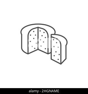 Icône de la ligne de pain panettone. Signe de style linéaire pour le concept mobile et le web design.Icône vectorielle pain doux.Symbole, illustration du logo.Vecteur gra Illustration de Vecteur