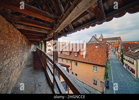 Rothenburg ob der Tauber - mur médiéval de la ville Banque D'Images